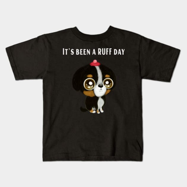 Ruff Day Kids T-Shirt by Zee Prints